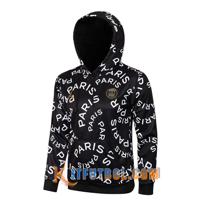 Sudadera De Entrenamiento Con Capucha Jordan PSG Negro 2021/2022