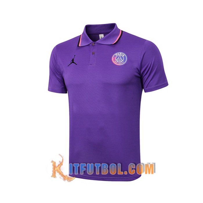 Camiseta Polo Jordan PSG Violeta 2021/2022