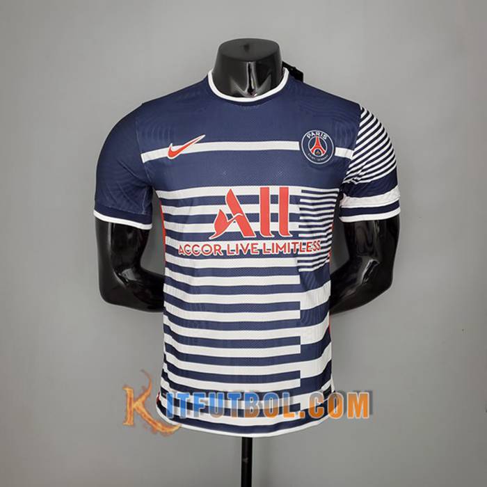 Camiseta Entrenamiento PSG Player Version Classic Version Blanca/Azul 2021/2022