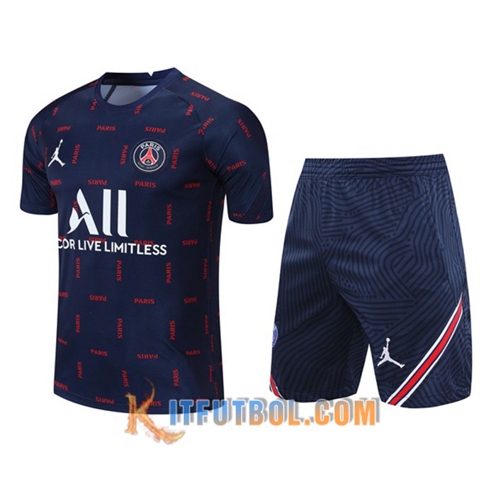 Camiseta Entrenamiento Jordan PSG + Cortos Azul Marino 2021/2022