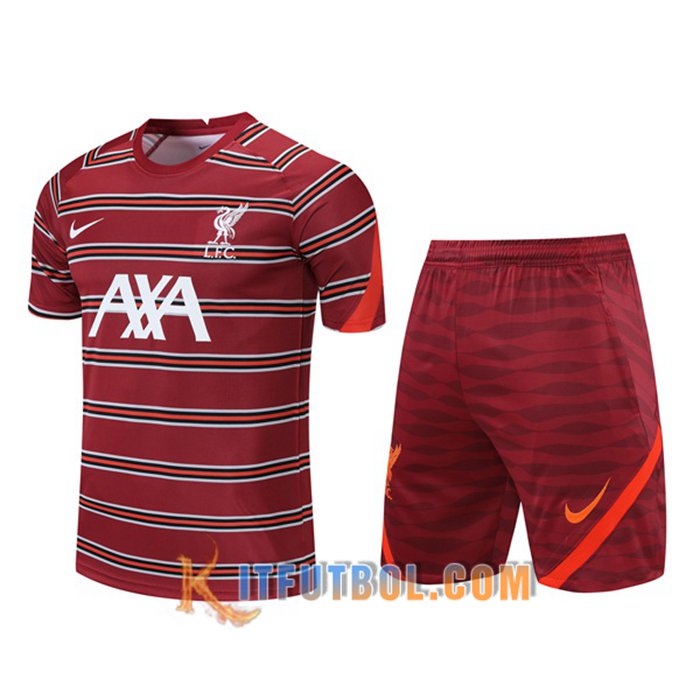 Camiseta Entrenamiento FC Liverpool + Cortos Rojo 2021/2022