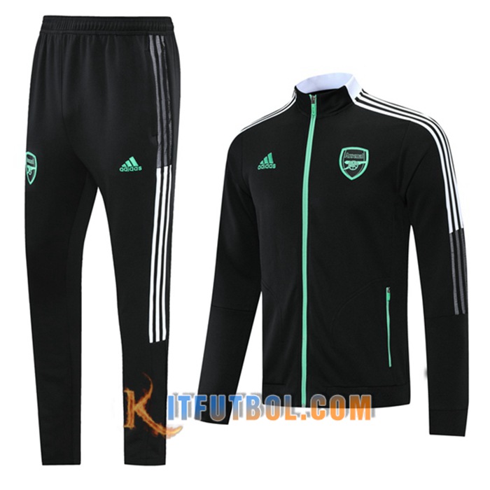 Chaqueta Con Capucha Chandal Arsenal Negro 2021/2022