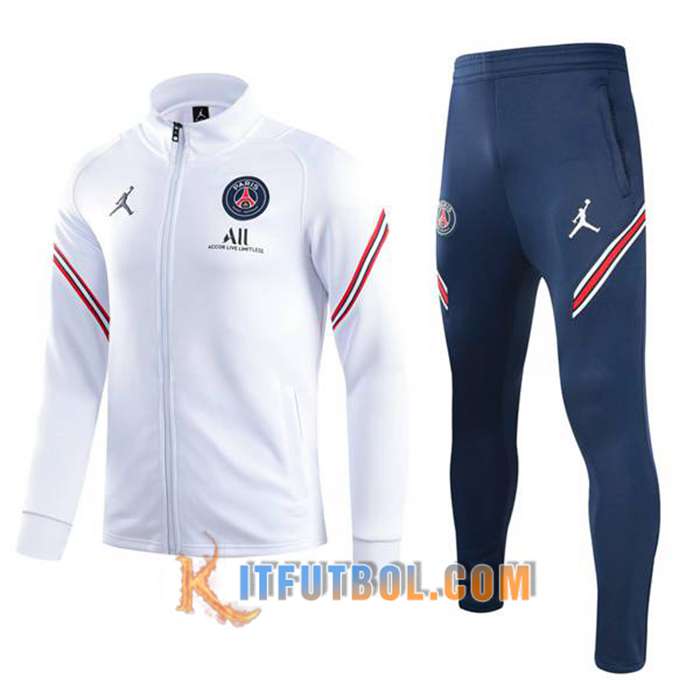 Chaqueta Con Capucha Chandal PSG Blanca 2021/2022
