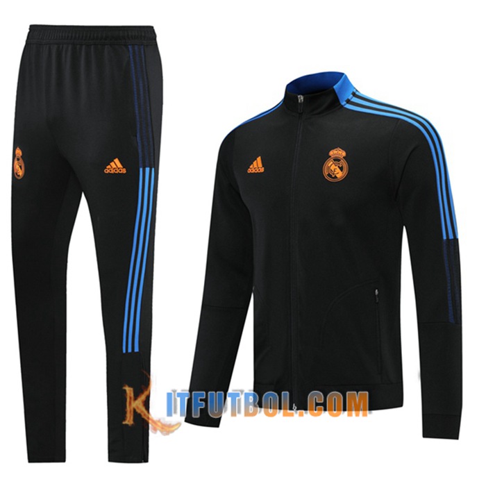 Chaqueta Con Capucha Chandal Real Madrid Negro 2021/2022