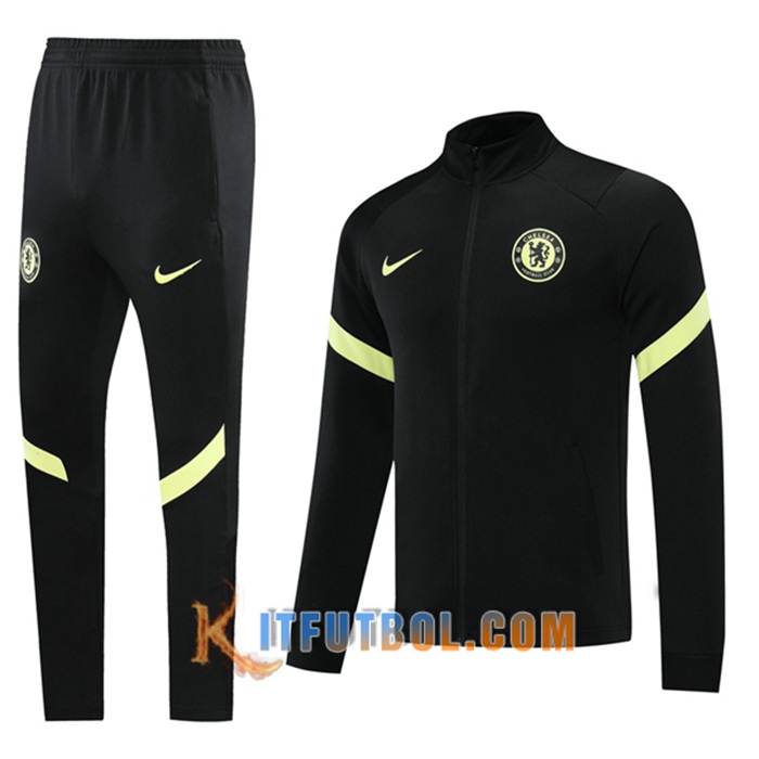 Chaqueta Con Capucha Chandal FC Chelsea Negro 2021/2022