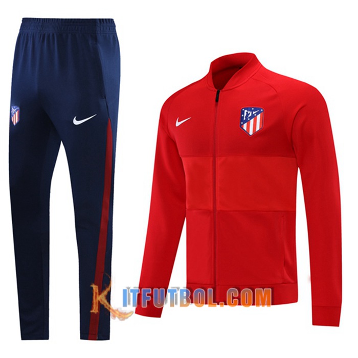 Chaqueta Con Capucha Chandal Atletico Madrid Rojo 2021/2022