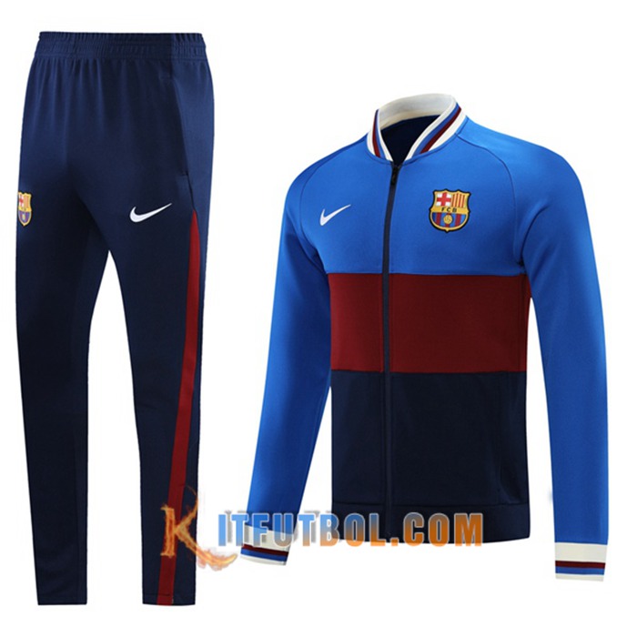 Chaqueta Con Capucha Chandal FC Barcelona Azul/Marron 2021/2022