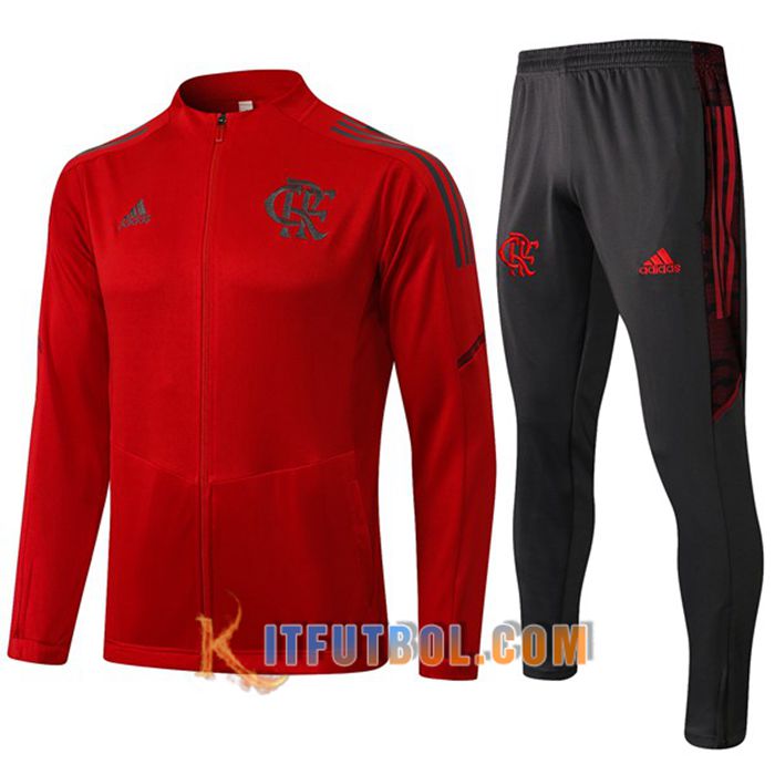 Chaqueta Con Capucha Chandal Flamengo Rojo 2021/2022