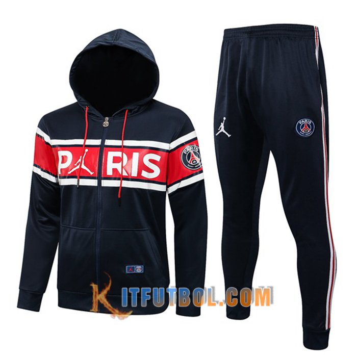 Chaqueta Con Capucha Chandal Jordan PSG Azul Marino 2021/2022