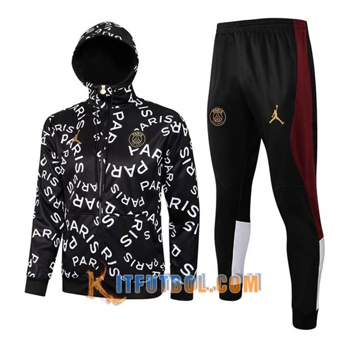 Chaqueta Con Capucha Chandal Jordan PSG Negro 2021/2022
