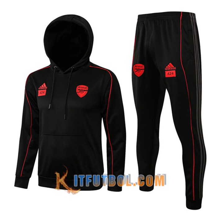Chaqueta Con Capucha Chandal FC Arsenal Negro 2021/2022