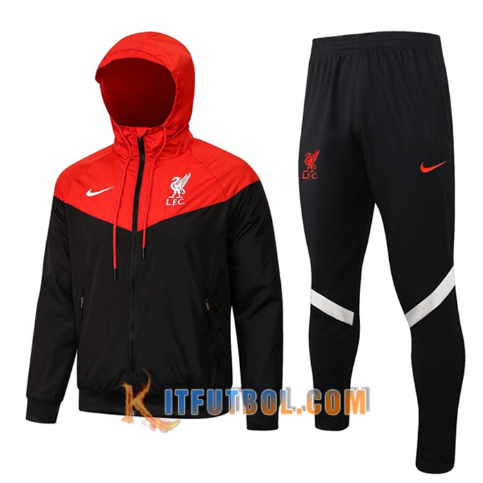 Chaqueta Con Capucha Chandal FC Liverpool Rojo/Negro 2021/2022