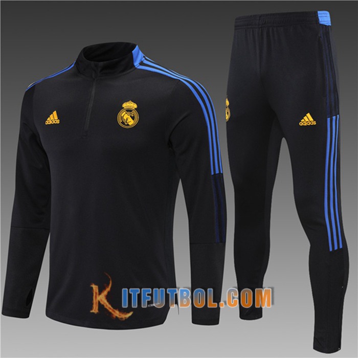 Chandal Equipos De Futbol Real Madrid Niños Negro 2021/2022
