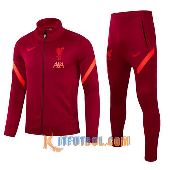 Chaqueta Con Capucha Chandal FC Liverpool Niños Rojo 2021/2022