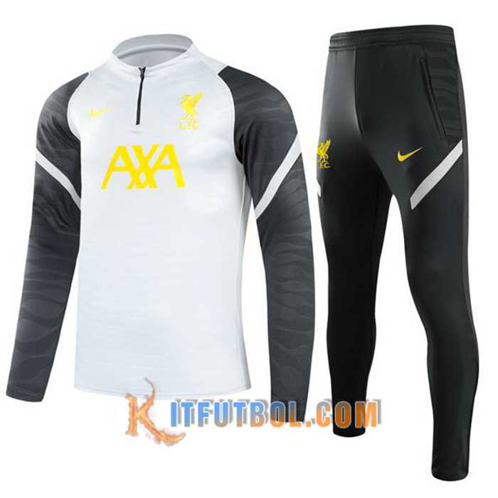 Chandal Equipos De Futbol FC Liverpool Niños Blanca 2021/2022