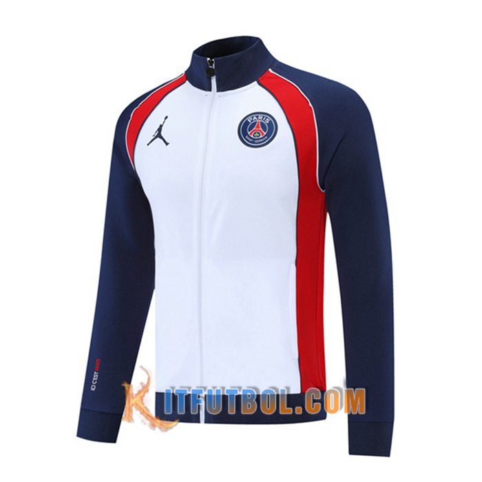 Chaquetas Futbol PSG Blanca/Azul Marino 2021/2022