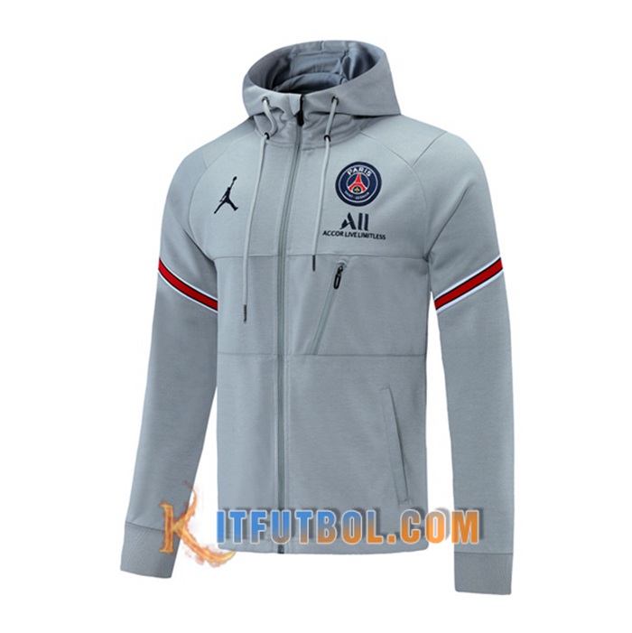 Chaqueta Con Capucha Jordan PSG Gris 2021/2022