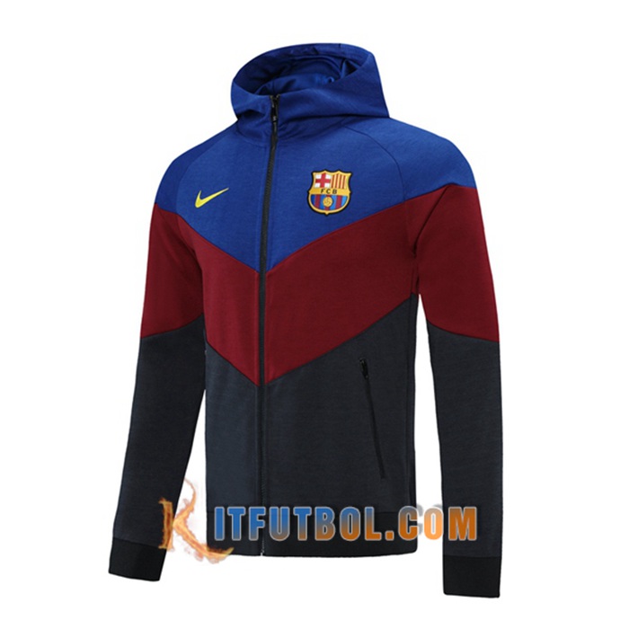 Chaqueta Con Capucha FC Barcelona Azul/Marron 2021/2022