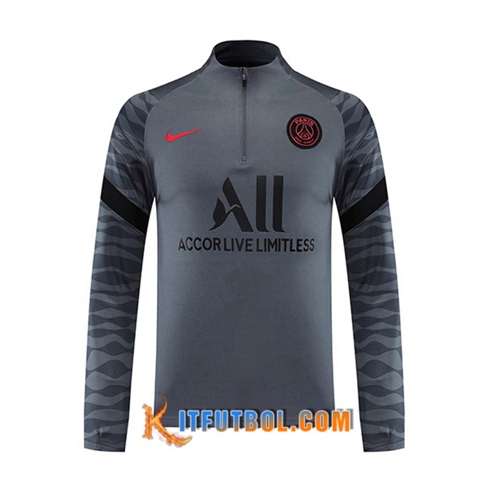 Sudadera De Entrenamiento Paris PSG Gris 2021/2022