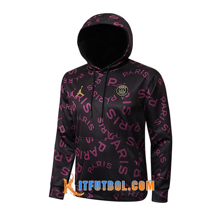 Sudadera De Entrenamiento Capucha Jordan PSG Negro 2021/2022 -2