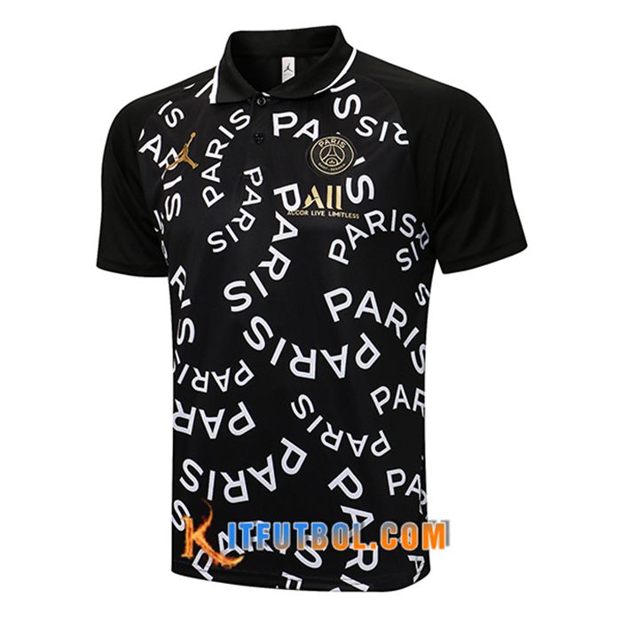 Camiseta Polo Jordan PSG Negro 2021/2022