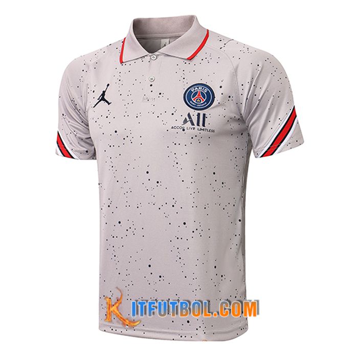 Camiseta Polo Jordan PSG Gris 2021/2022