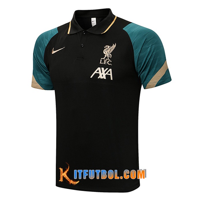 Camiseta Polo FC Liverpool Negro 2021/2022