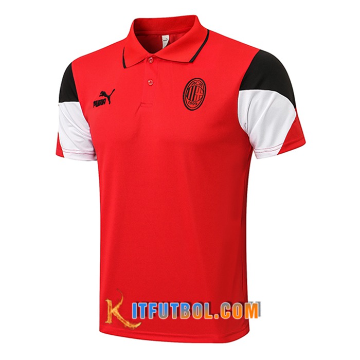 Camiseta Polo AC Milan Blanca/Rojo 2021/2022