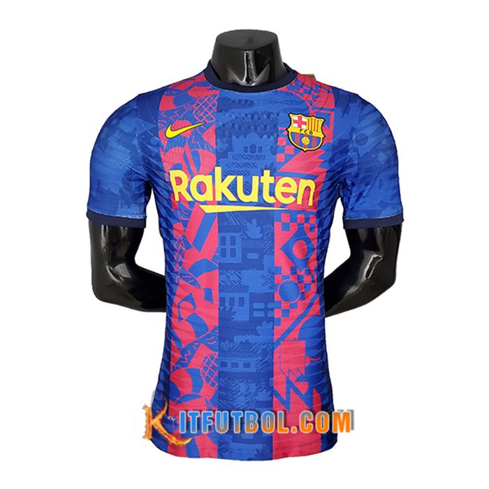 Camiseta Entrenamiento FC Barcelona Rojo/Azul 2021/2022