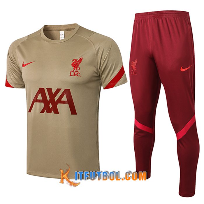 Camiseta Entrenamiento FC Liverpool + Pantalones Brun 2021/2022