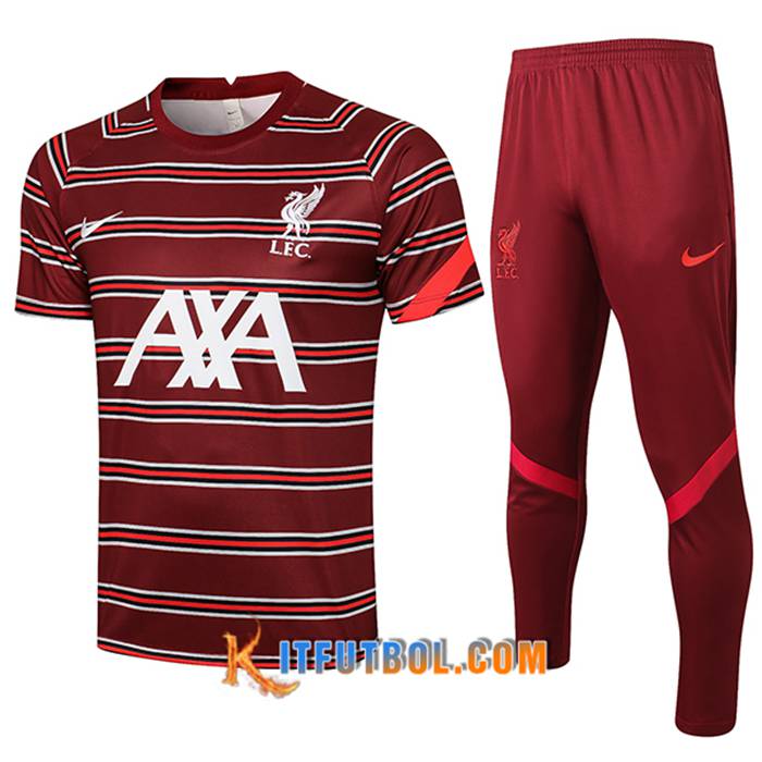 Camiseta Entrenamiento FC Liverpool + Pantalones Rojo 2021/2022