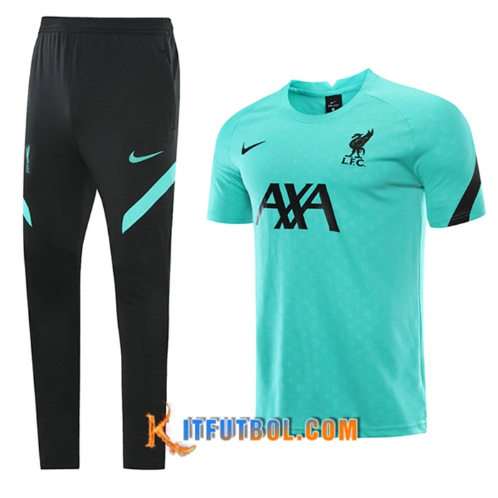 Camiseta Entrenamiento FC Liverpool + Pantalones Verde 2021/2022