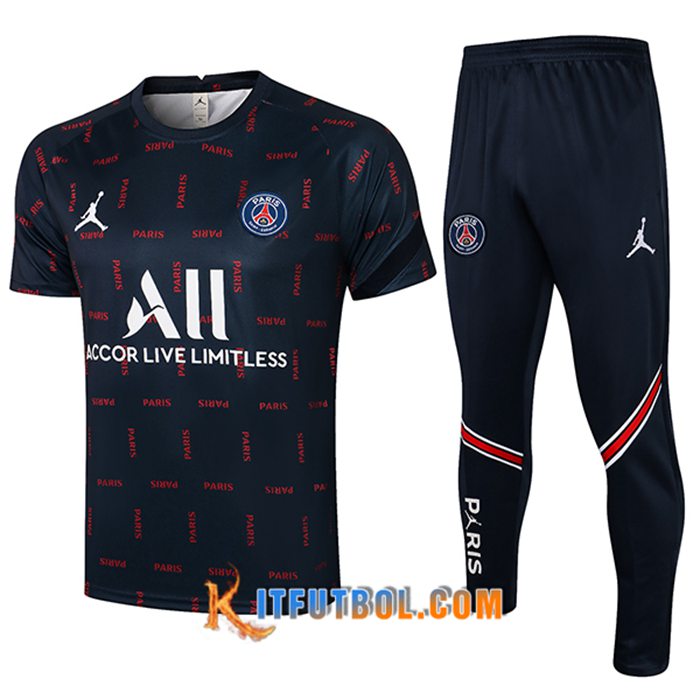 Camiseta Entrenamiento Jordan PSG + Pantalones Azul Marino 2021/2022