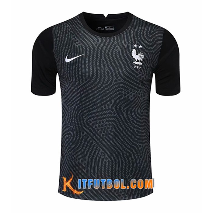 Camiseta Futbol Francia Portero Negro 2020