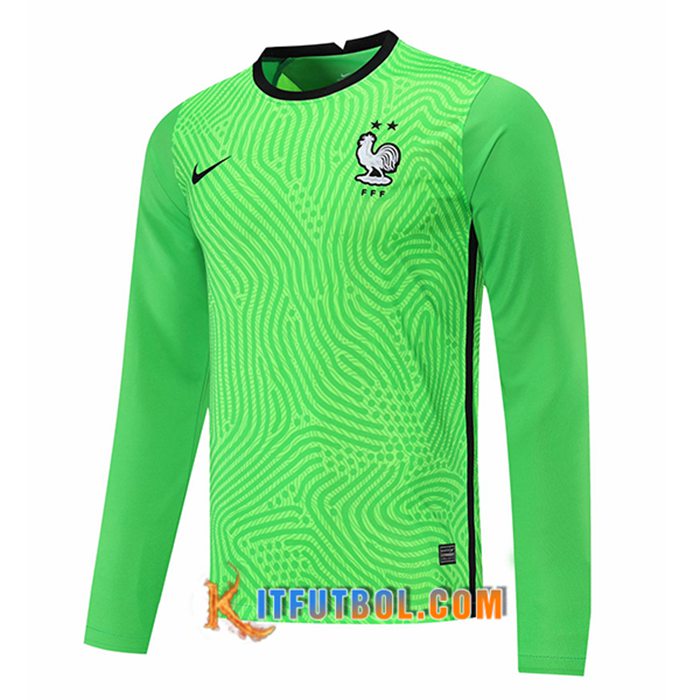 Camiseta Futbol Francia Portero Manga Larga Verde 2020
