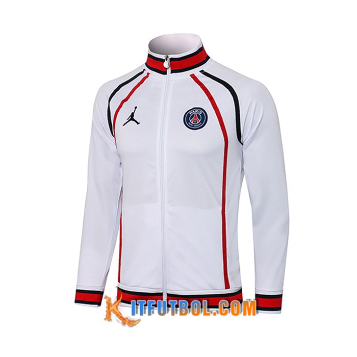 Chaquetas Futbol Jordan PSG Blanca/Rojo 2021/2022 -1