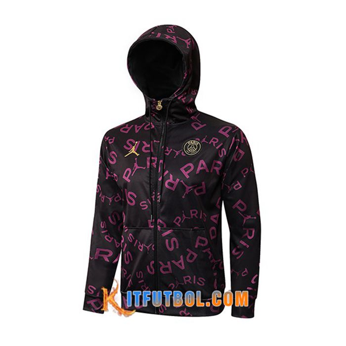 Chaquetas Futbol Jordan PSG Rojo/Negro 2021/2022