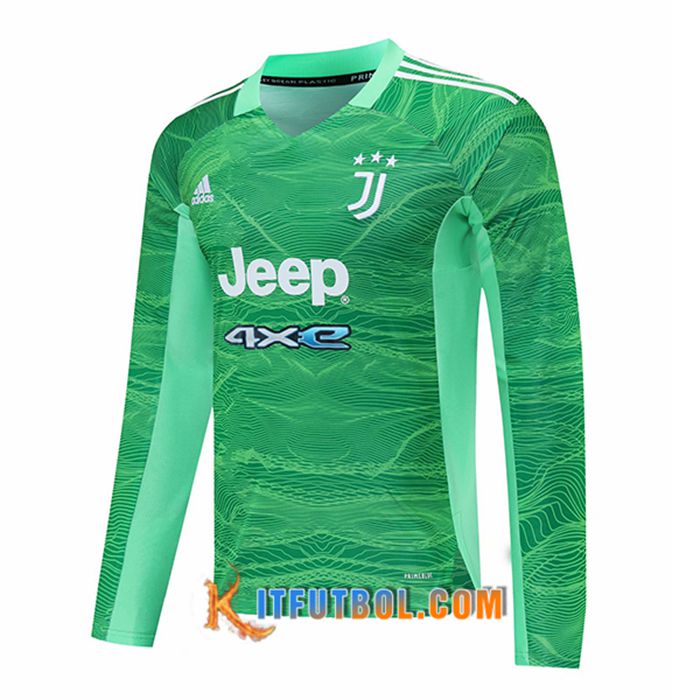 Camiseta Futbol Juventus Portero Manga Larga Verde 2021/2022