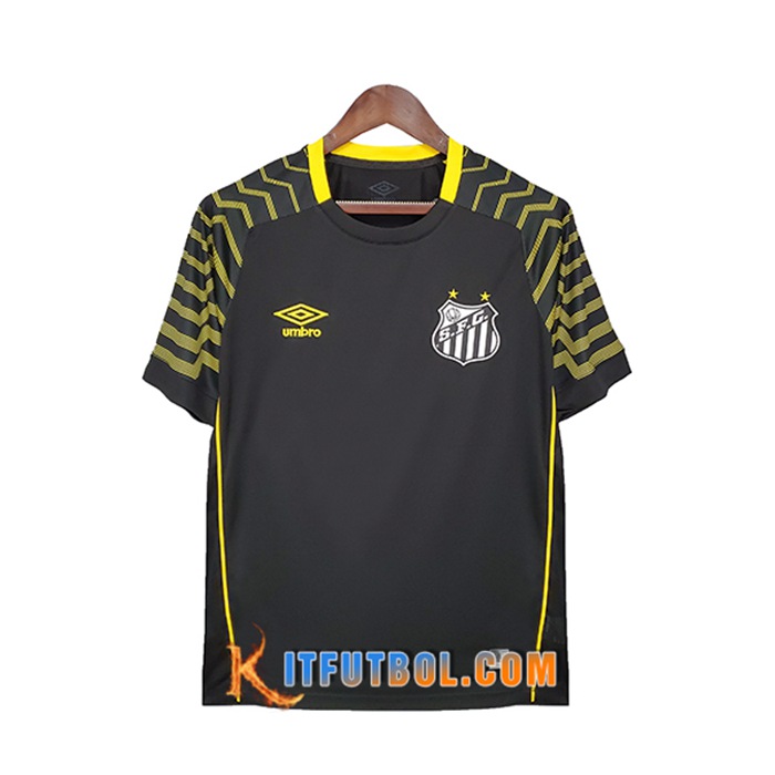 Camiseta Futbol Santos Portero Negro 2021/2022