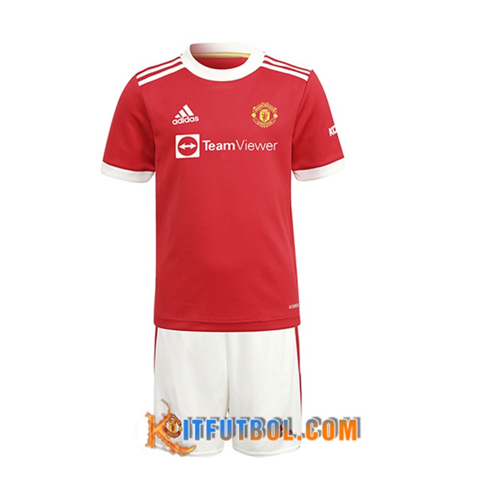 Camiseta Futbol Manchester United Niños Titular 2021/2022