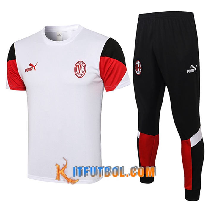 Camiseta Polo AC Milan + Pantalones Blanca 2021/2022