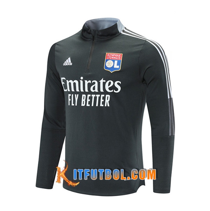 Sudadera De Entrenamiento Lyon OL Gris 2021/2022