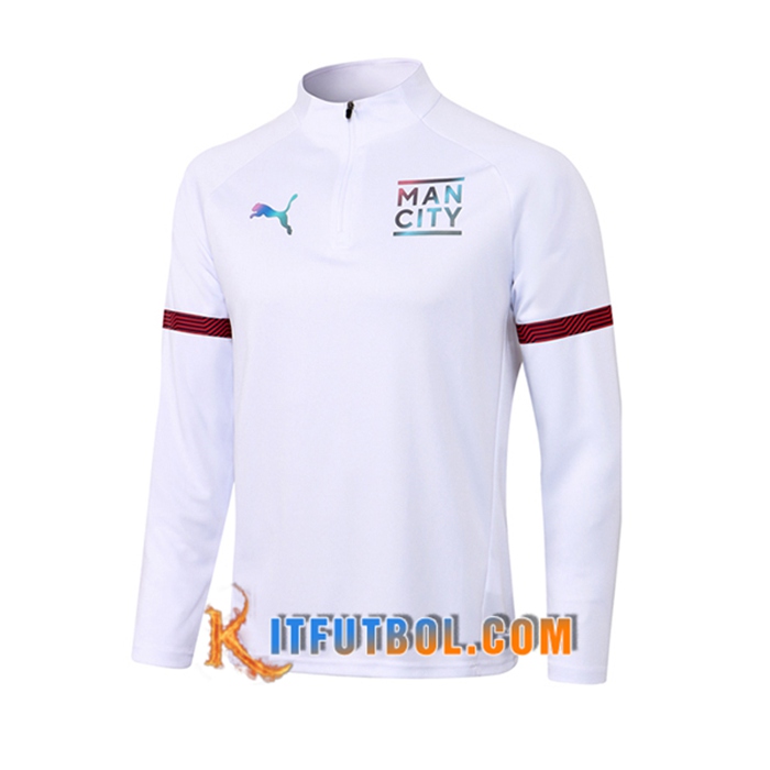 Sudadera De Entrenamiento Manchester City Blanca 2021/2022