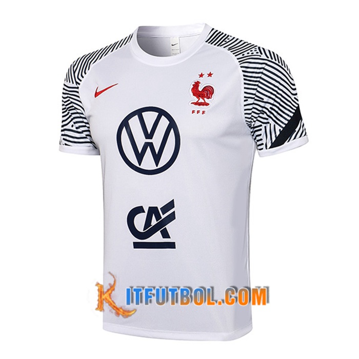 Camiseta Polo Francia Blanca 2021/2022