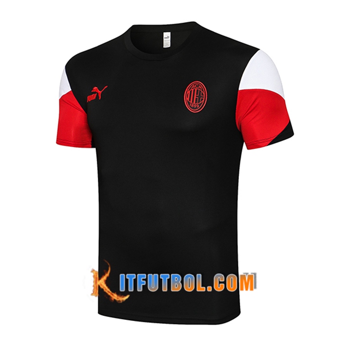 Camiseta Entrenamiento AC Milan Negro/Rojo 2021/2022