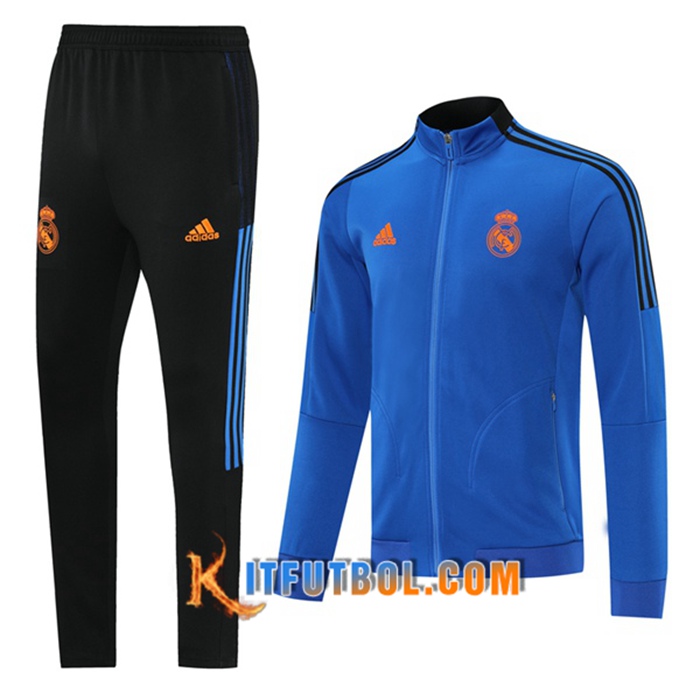Chandal Equipos De Futbol - Chaqueta Real Madrid Azul 2021/2022 -1