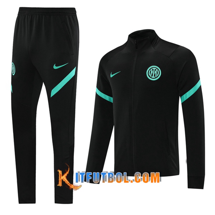 Chandal Equipos De Futbol - Chaqueta Inter Milan Negro 2021/2022 -1