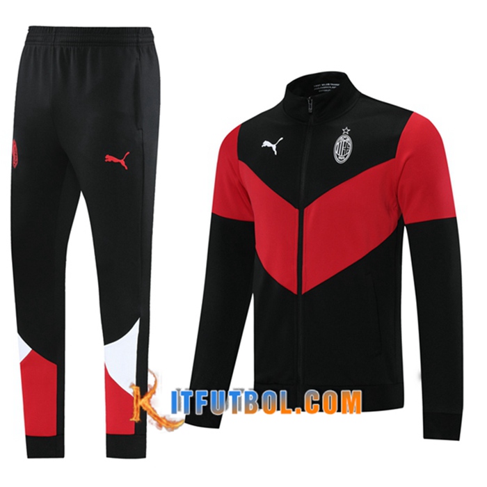 Chandal Equipos De Futbol - Chaqueta AC Milan Negro 2021/2022 -1