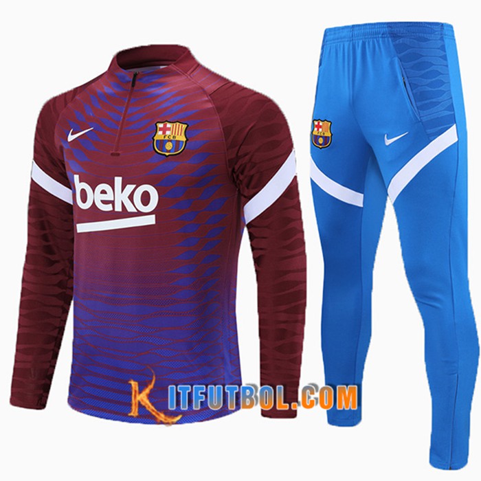 Chandal Equipos De Futbol FC Barcelona Niños Azul/Rojo 2021/2022