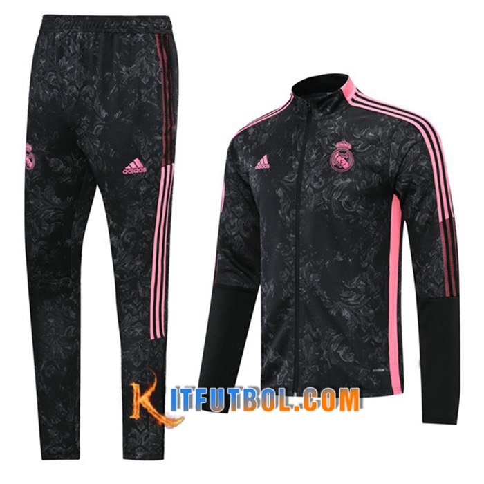 Chandal Equipos De Futbol - Chaqueta Real Madrid Niños Negro 2021/2022
